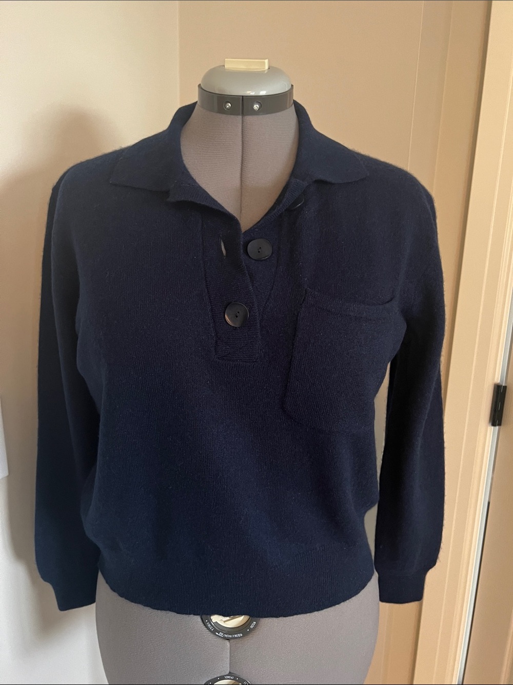 J Crew Cashmere Polo Pullover